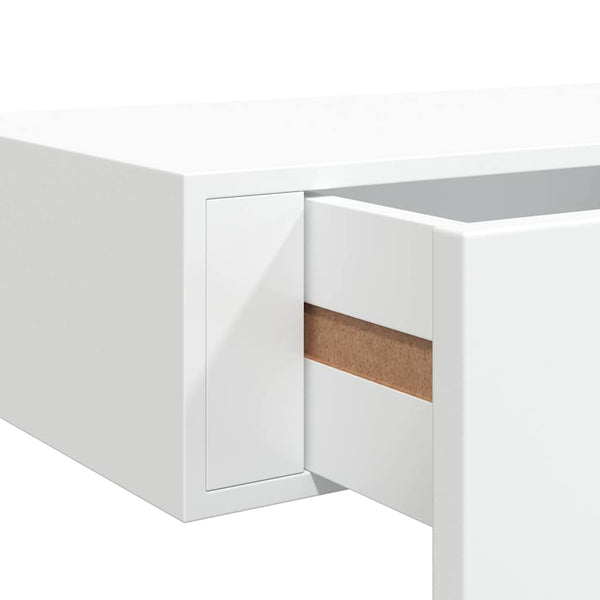 vidaXL Wall Shelf with Drawer White 40x23.5x10 cm MDF