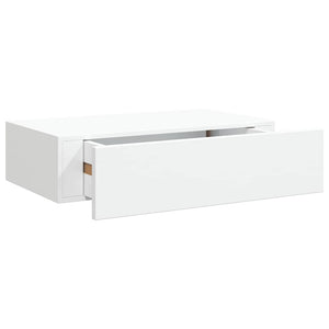vidaXL Wall Shelves with Drawers 2 pcs White 40x23.5x10 cm MDF