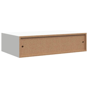 vidaXL Wall Shelves with Drawers 2 pcs White 40x23.5x10 cm MDF