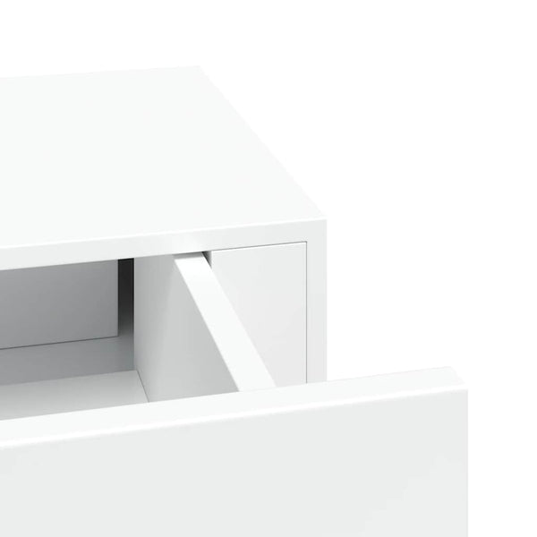vidaXL Wall Shelves with Drawers 2 pcs White 40x23.5x10 cm MDF