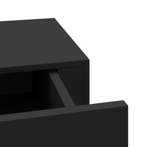 vidaXL Wall Shelf with Drawer Black 40x23.5x10 cm MDF