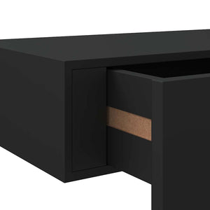 vidaXL Wall Shelf with Drawer Black 40x23.5x10 cm MDF