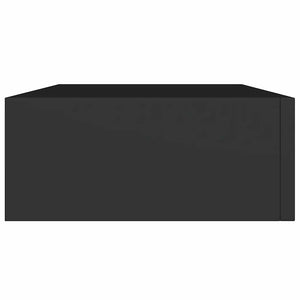 vidaXL Wall Shelves with Drawers 2 pcs Black 40x23.5x10 cm MDF