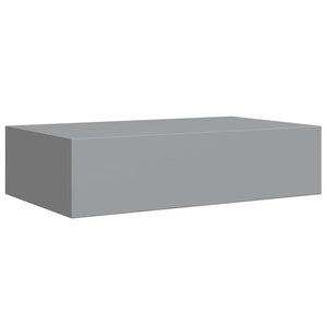 vidaXL Wall Shelf with Drawer Grey 40x23.5x10 cm MDF