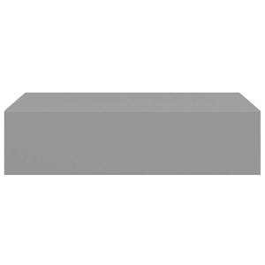 vidaXL Wall Shelf with Drawer Grey 40x23.5x10 cm MDF