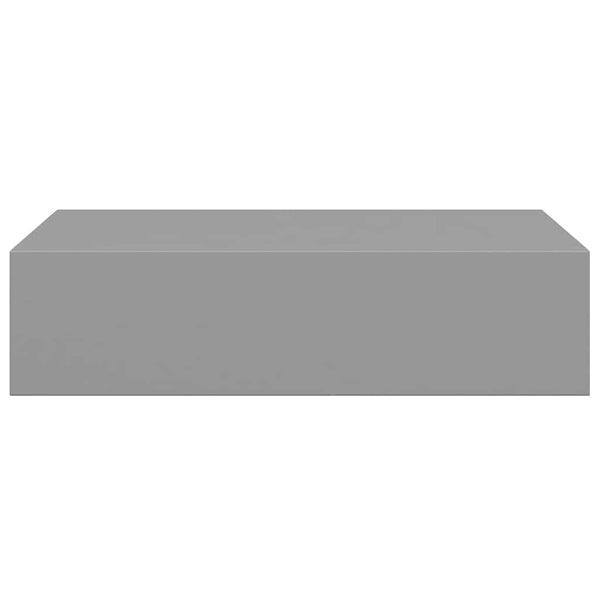 vidaXL Wall Shelf with Drawer Grey 40x23.5x10 cm MDF
