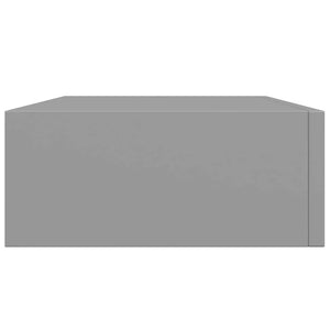 vidaXL Wall Shelf with Drawer Grey 40x23.5x10 cm MDF