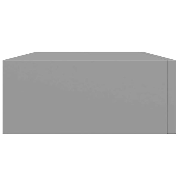 vidaXL Wall Shelf with Drawer Grey 40x23.5x10 cm MDF