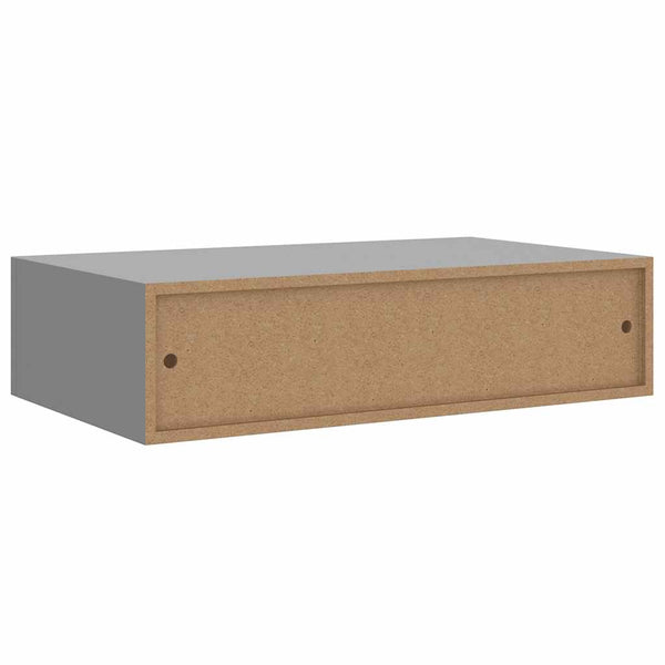vidaXL Wall Shelf with Drawer Grey 40x23.5x10 cm MDF