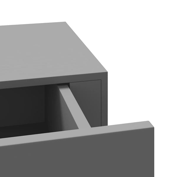 vidaXL Wall Shelf with Drawer Grey 40x23.5x10 cm MDF