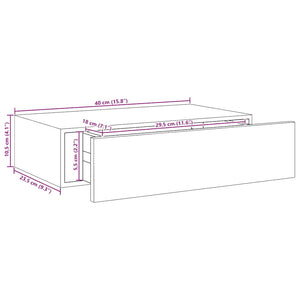 vidaXL Wall Shelves with Drawers 2 pcs Oak-Look 40x23.5x10 cm MDF