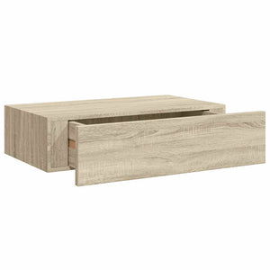 vidaXL Wall Shelves with Drawers 2 pcs Oak-Look 40x23.5x10 cm MDF