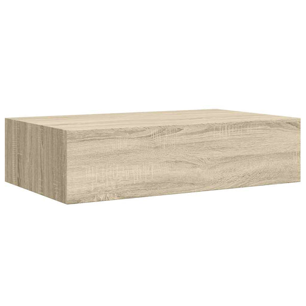 vidaXL Wall Shelves with Drawers 2 pcs Oak-Look 40x23.5x10 cm MDF
