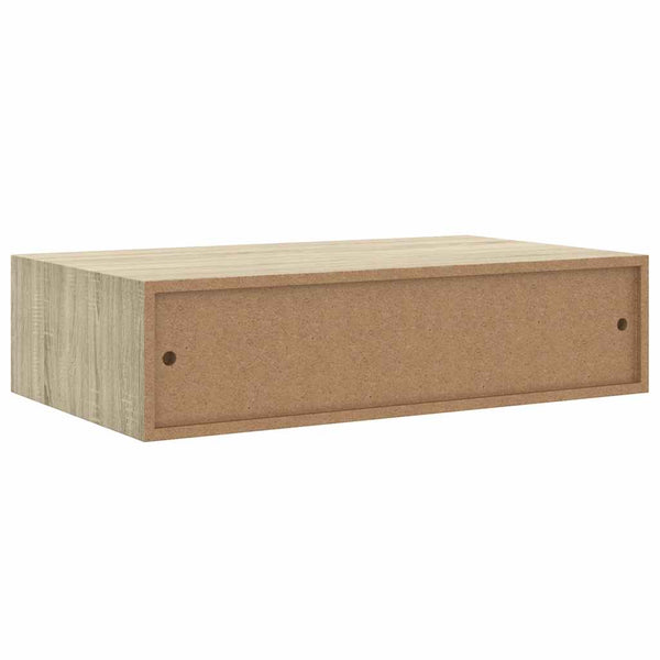 vidaXL Wall Shelves with Drawers 2 pcs Oak-Look 40x23.5x10 cm MDF