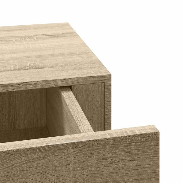 vidaXL Wall Shelves with Drawers 2 pcs Oak-Look 40x23.5x10 cm MDF