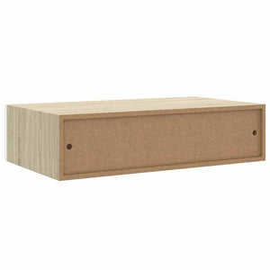 vidaXL Wall-Mounted Drawer Shelf Oak and White 40 x 23.5 x 10 cm MDF