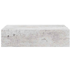 vidaXL Wall Shelves with Drawers 2 pcs Concrete Grey 40x23.5x10 cm MDF