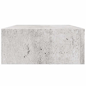 vidaXL Wall Shelves with Drawers 2 pcs Concrete Grey 40x23.5x10 cm MDF