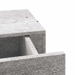 vidaXL Wall Shelves with Drawers 2 pcs Concrete Grey 40x23.5x10 cm MDF