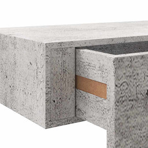 vidaXL Wall Shelves with Drawers 2 pcs Concrete Grey 40x23.5x10 cm MDF