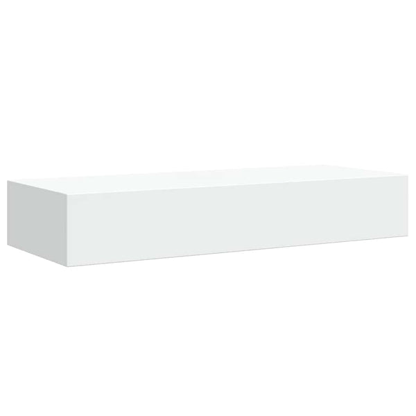 vidaXL Wall Shelf with Drawer White 60x23.5x10 cm MDF