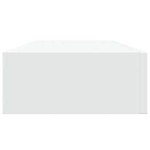 vidaXL Wall Shelf with Drawer White 60x23.5x10 cm MDF