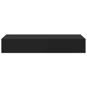 vidaXL Wall Shelf with Drawer Black 60x23.5x10 cm MDF