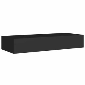 Wandregale mit Schubladen, Schwarz, 2er-Set