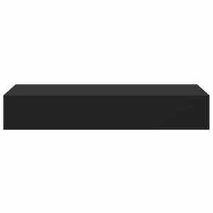 Wandregale mit Schubladen, Schwarz, 2er-Set