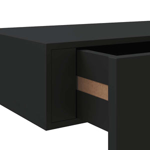 Wandregale mit Schubladen, Schwarz, 2er-Set