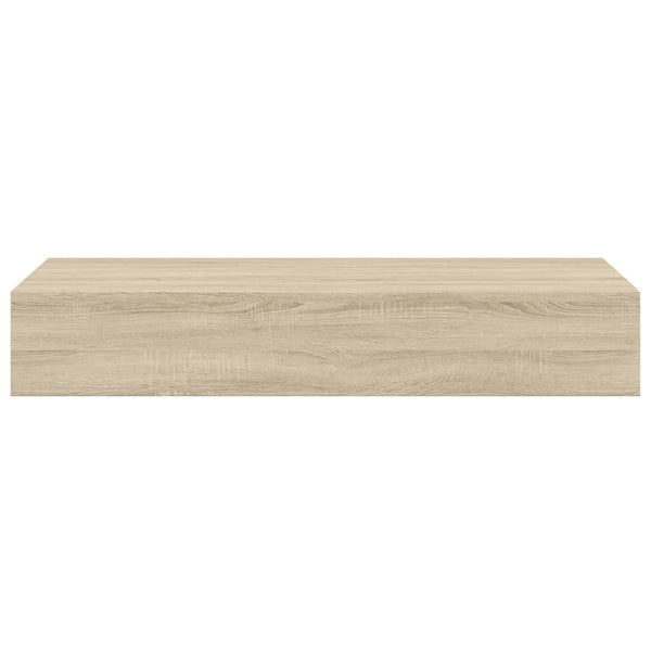 Wandregale mit Schubladen, Eichenoptik, 2er Set