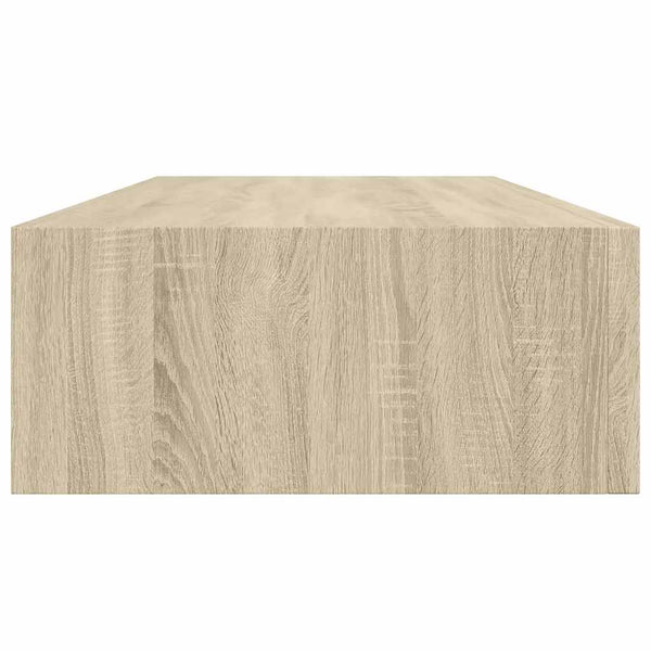 Wandregale mit Schubladen, Eichenoptik, 2er Set