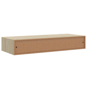Wandregale mit Schubladen, Eichenoptik, 2er Set