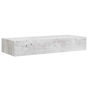 Wandregal Betongrau mit Schublade 60 cm