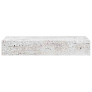 Wandregal Betongrau mit Schublade 60 cm