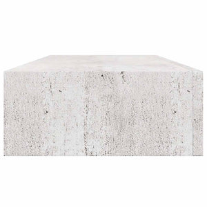 Wandregal Betongrau mit Schublade 60 cm