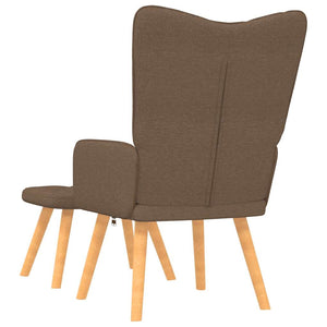 vidaXL Recliner with Footstool Brown Fabric