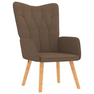 vidaXL Recliner with Footstool Brown Fabric