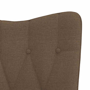 vidaXL Recliner with Footstool Brown Fabric