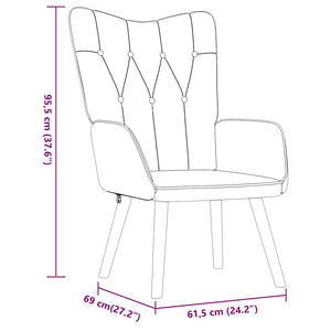 vidaXL Recliner with Footstool Brown Fabric