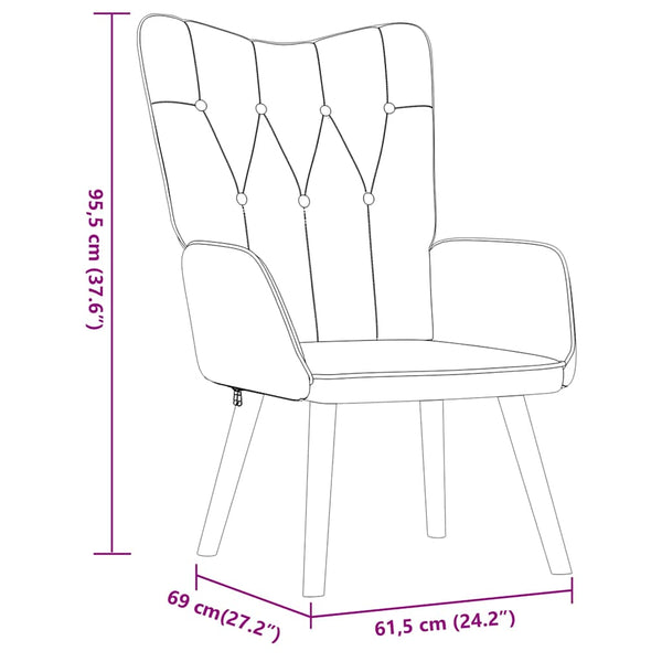 vidaXL Recliner with Footstool Brown Fabric