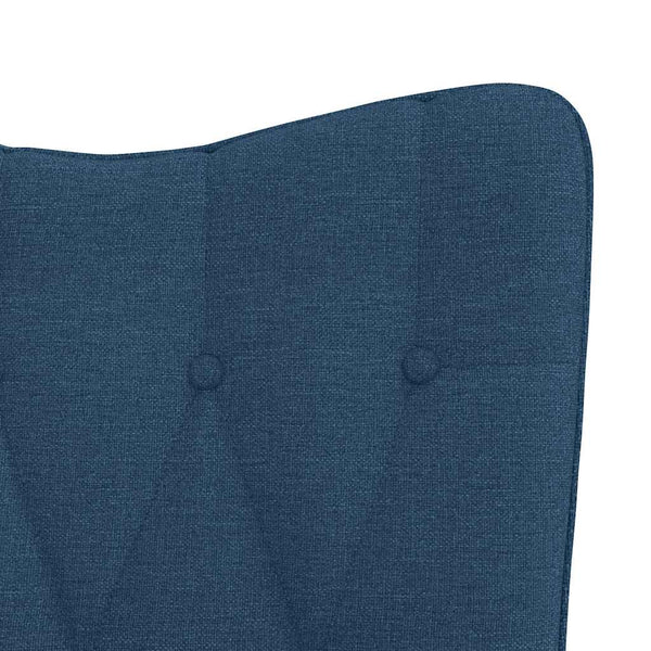 vidaXL Recliner with Footrest Blue Fabric