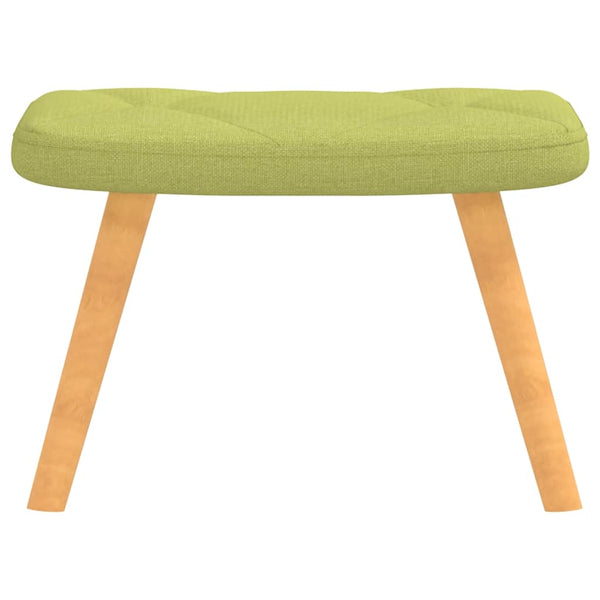 vidaXL Recliner with Footrest Green Fabric