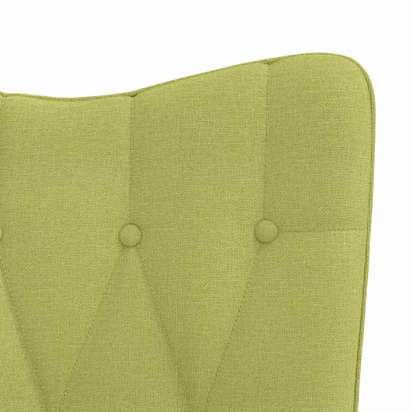 vidaXL Recliner with Footrest Green Fabric