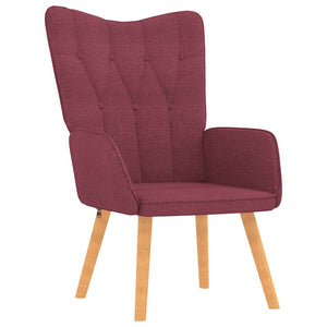 vidaXL Recliner with Footrest Wine Red Fabric