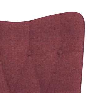 vidaXL Recliner with Footrest Wine Red Fabric