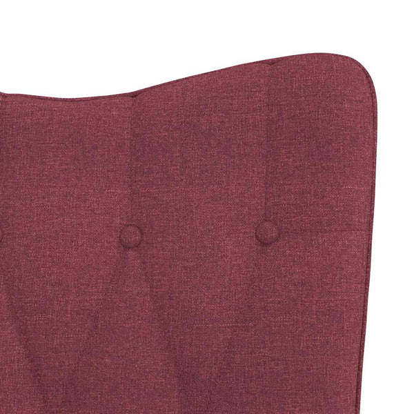 vidaXL Recliner with Footrest Wine Red Fabric
