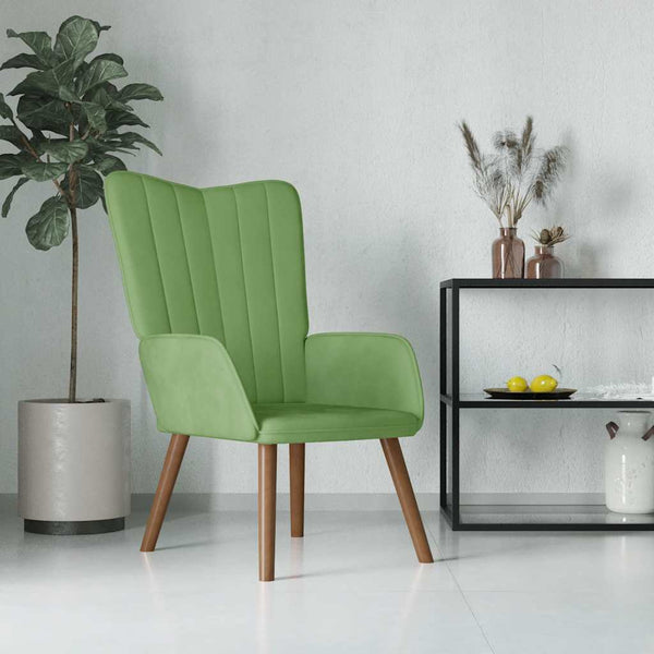 vidaXL Recliner Light Green Velvet