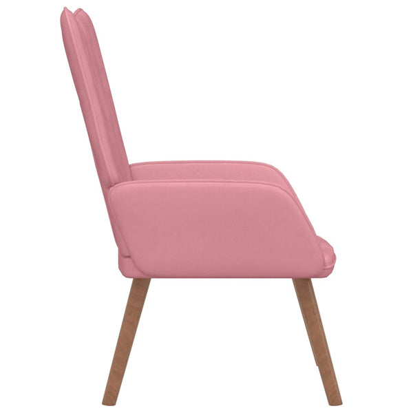 vidaXL Relax Armchair Pink Velvet