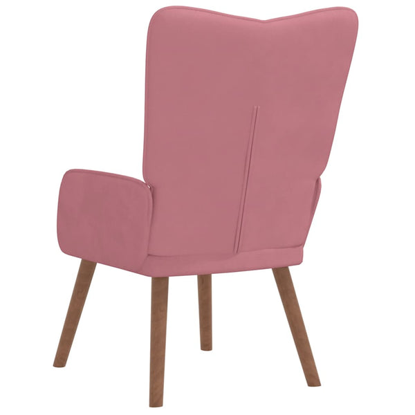 vidaXL Relax Armchair Pink Velvet